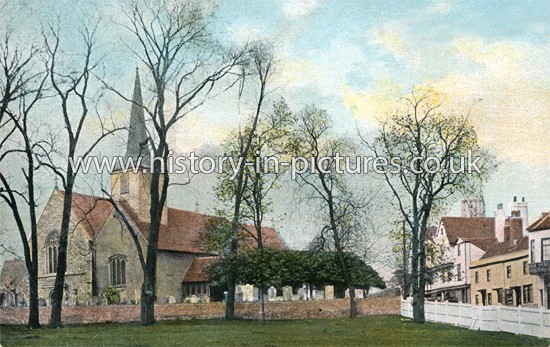 St Mary's Church, Chigwell, Essex. 1908